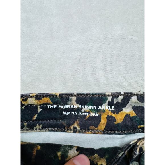 Adriano Goldschmied Pants Womens 25R Leopard Print Farrah Skinny Ankle Mid Rise - Picture 5 of 14